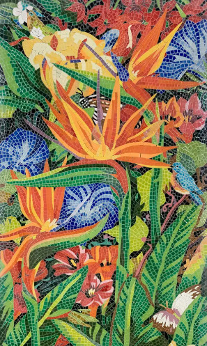TRANH MOSAIC HOA THIÊN ĐIỂU