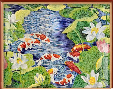 TRANH MOSAIC HOA SEN