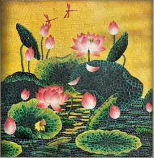 TRANH MOSAIC HOA SEN
