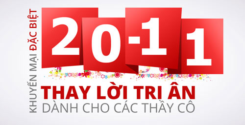 Khuyến mại ngày nhà giáo Việt Nam 20/11