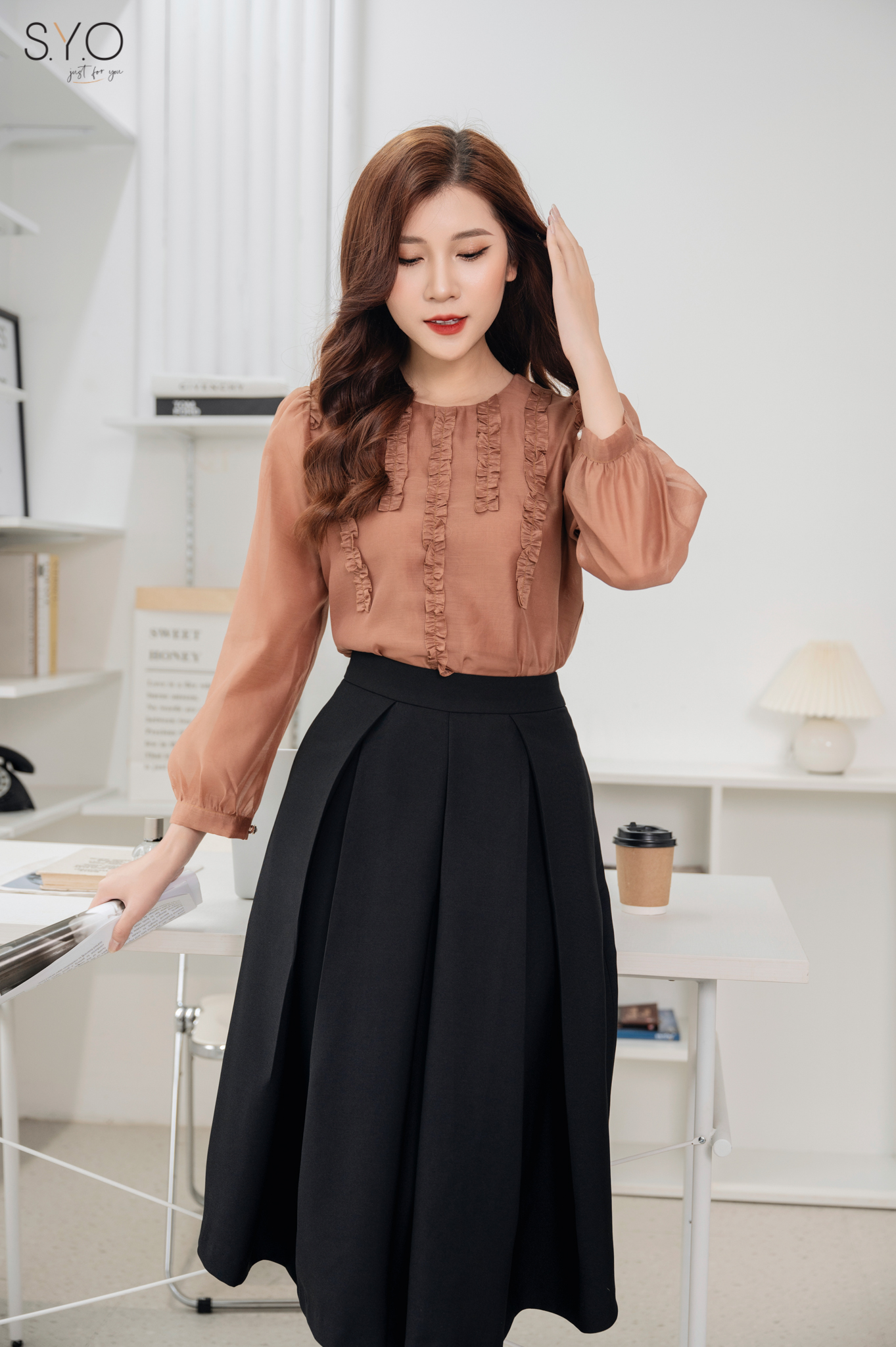 Chân váy xòe midi kèm đai | My Way Fashion || Thời trang thiết kế cao cấp