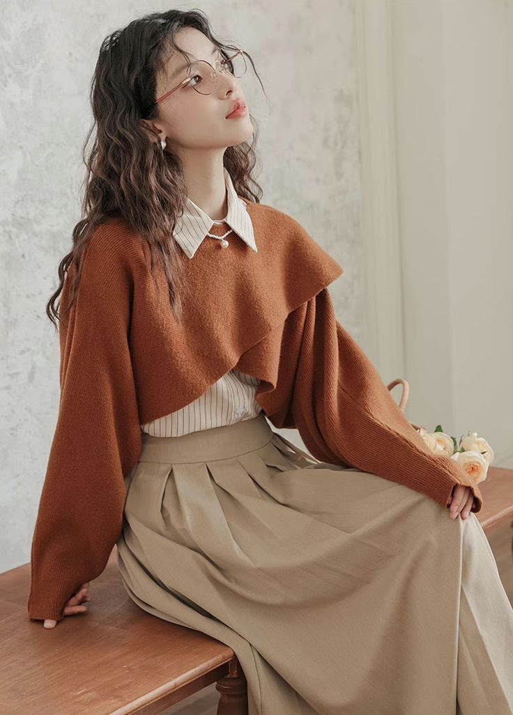 Áo khoác cardigan và áo dạ tweed thanh lịch
