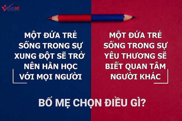 Cách ứng xử của cha mẹ với con cái