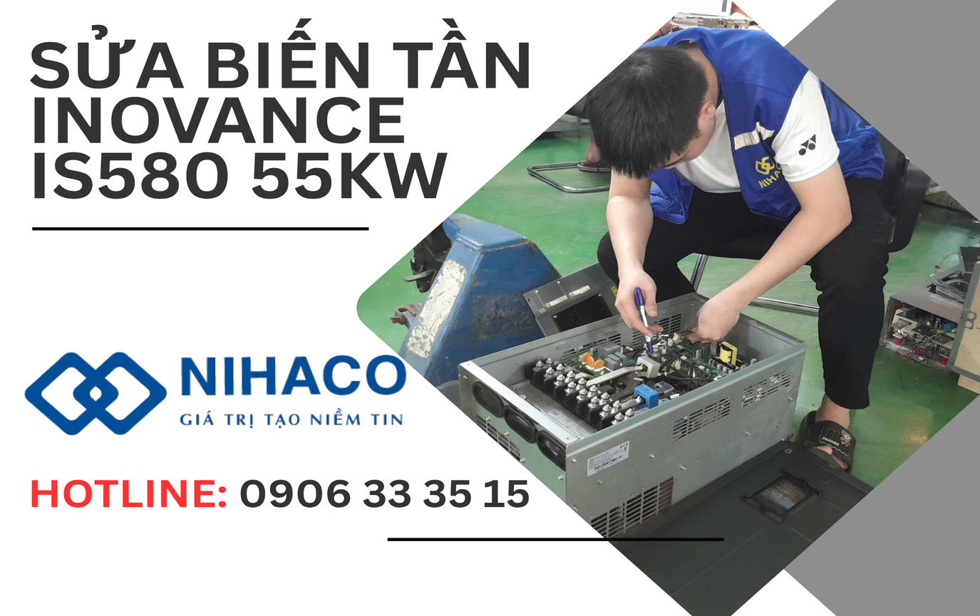 Sửa biến tần Inovance IS580T100-R1-INT lỗi chết công suất tại Hải Phòng