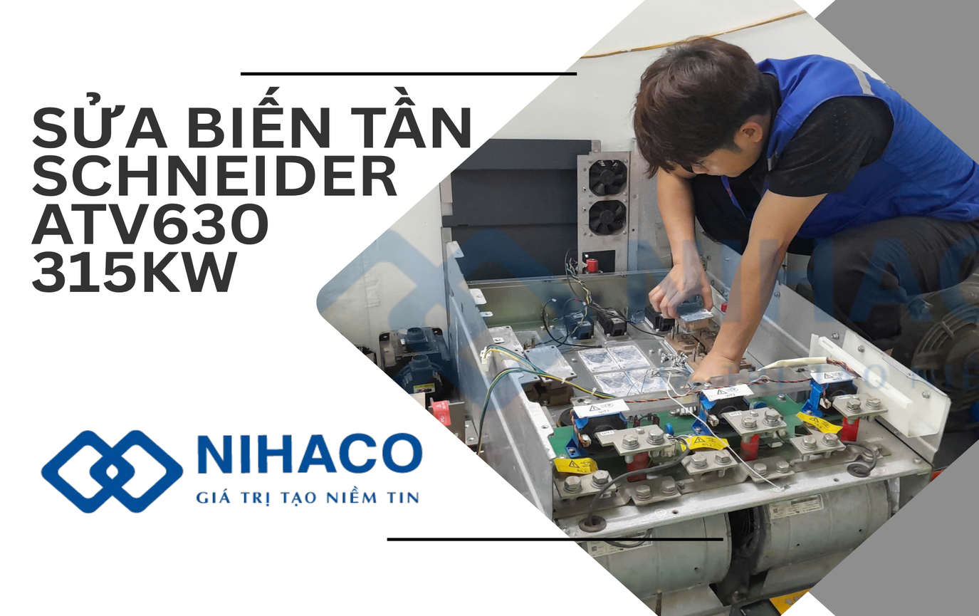 Sửa biến tần Schneider ATV630 315kW lỗi ngắn mạch IGBT cho hệ thống bơm nước tại Hải Phòng