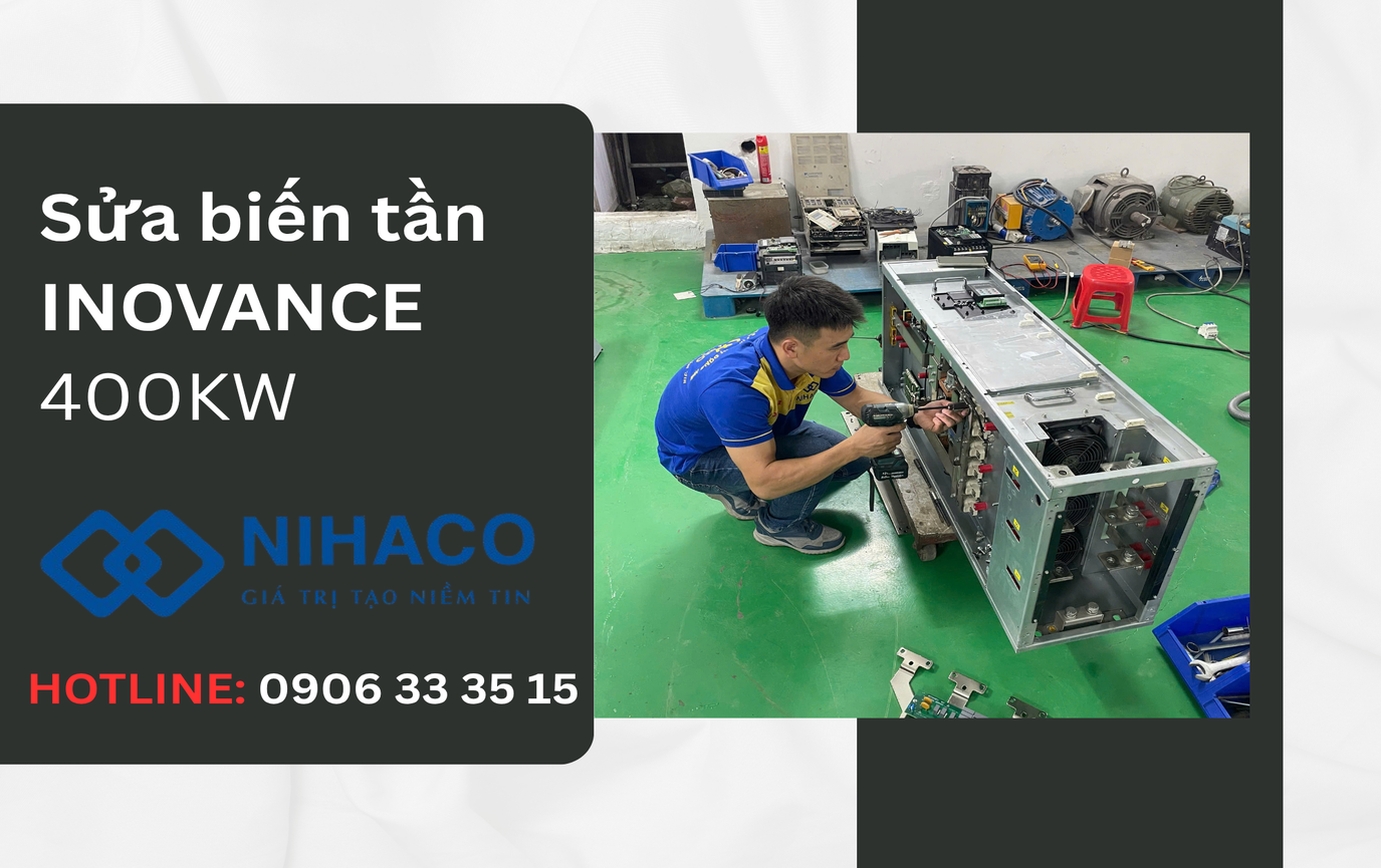 Sửa biến tần Inovance 400kw lỗi bo khiển