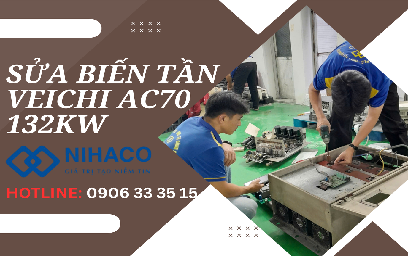 Sửa biến tần Veichi AC70-T3-132G160P lỗi mạch đo dòng DC cho máy nghiền than tại Quảng Ninh