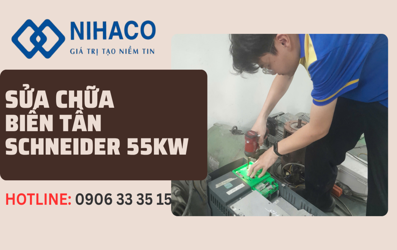 Sửa biến tần Schneider ATV630 55kw tại Hải Phòng