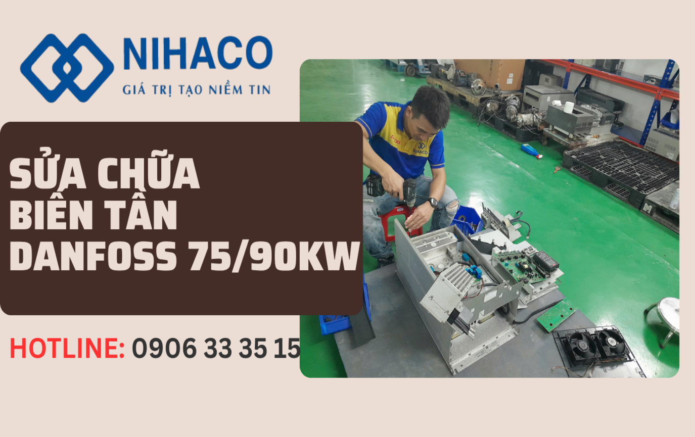 Sửa biến tần Danfoss 75kW/90kW lỗi mạch đo lường dòng điện tại Hải Phòng