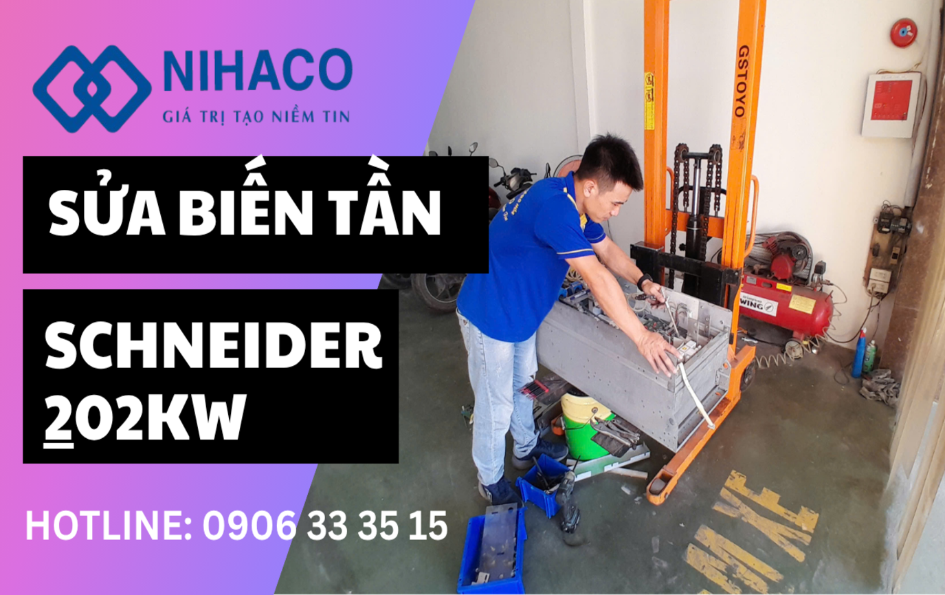 Sửa biến tần Schneider ATV630C22N4 220kW lỗi quá nhiệt tại Hải Phòng