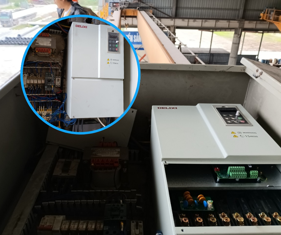 DỰ ÁN: LẮP ĐẶT BIẾN TẦN DELIXI 45KW THAY THẾ BIẾN TẦN INVT HỎNG CHO HỆ THỐNG CẨU TRỤC DẦM ĐÔI TẠI HẢI PHÒNG