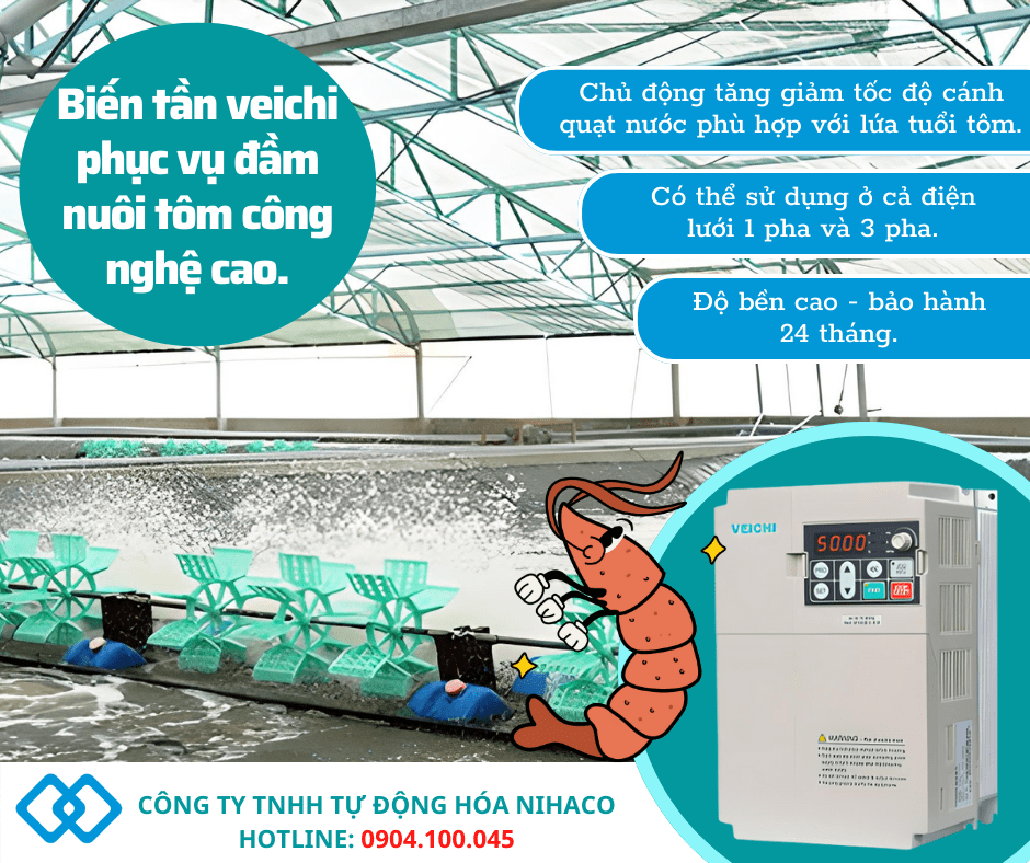 GIẢI PHÁP LẮP ĐẶT BIẾN TẦN TRONG ĐẦM TÔM CÔNG NGHỆ CAO