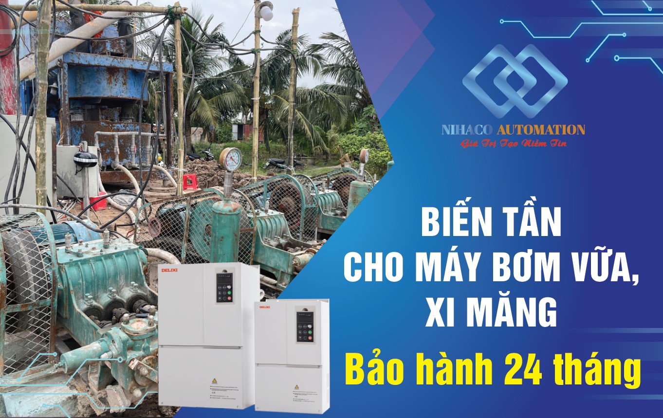 Cung cấp, lắp đặt biến tần cho máy bơm vữa, bơm xi măng