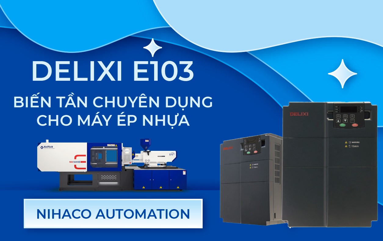 Cung cấp, lắp đặt biến tần DELIXI E103 cho máy ép phun nhựa