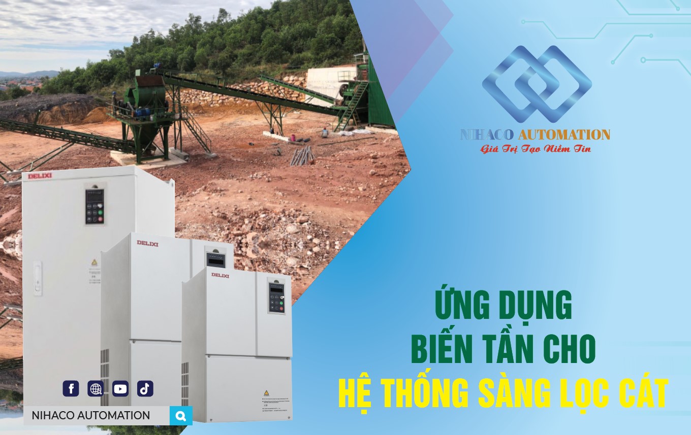 Lắp đặt biến tần cho băng tải, máy rung và độc cơ chính cho dây chuyền sàng lọc cát