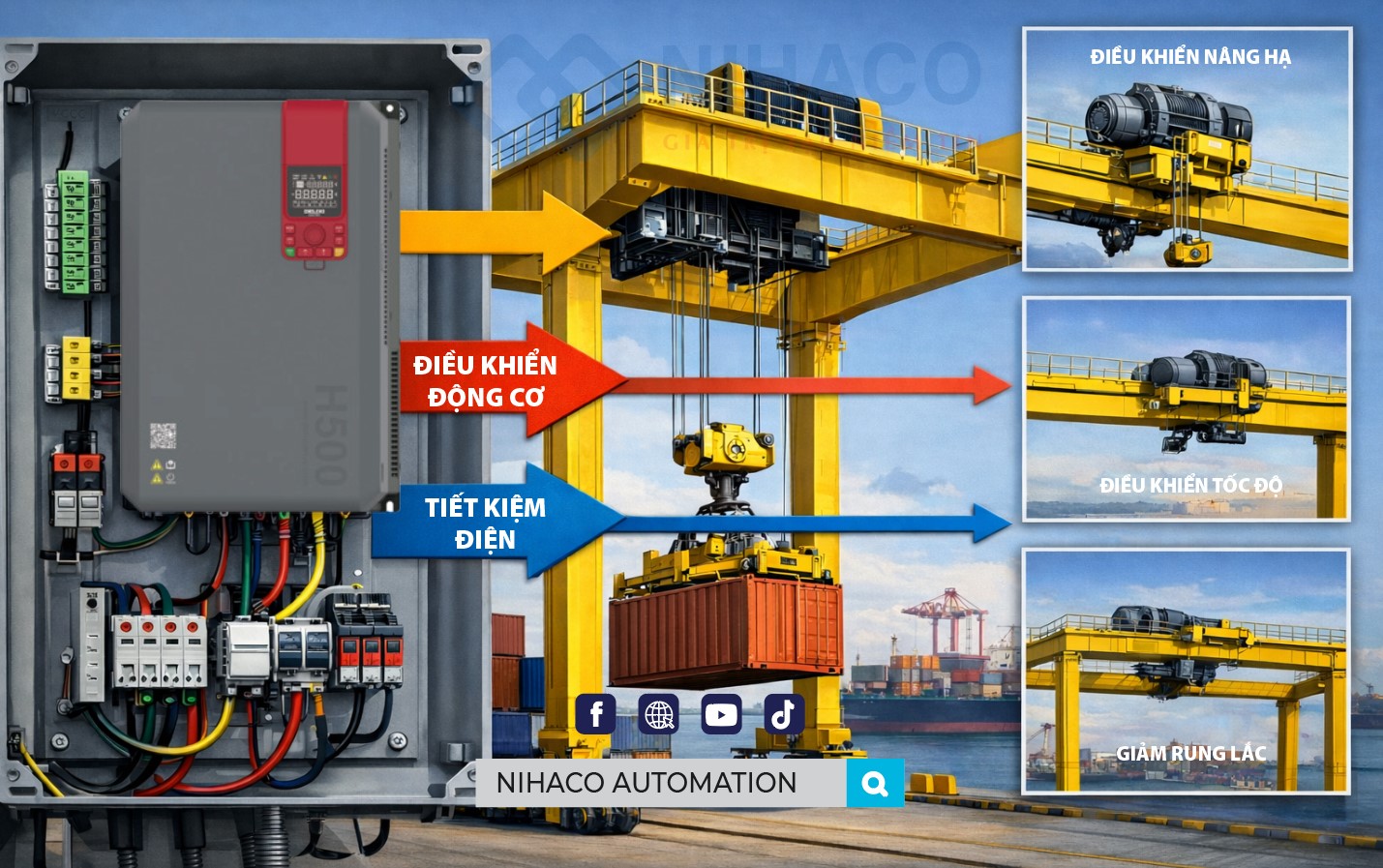 Biến Tần Cho Cẩu Trục: Lợi Ích, Ứng Dụng