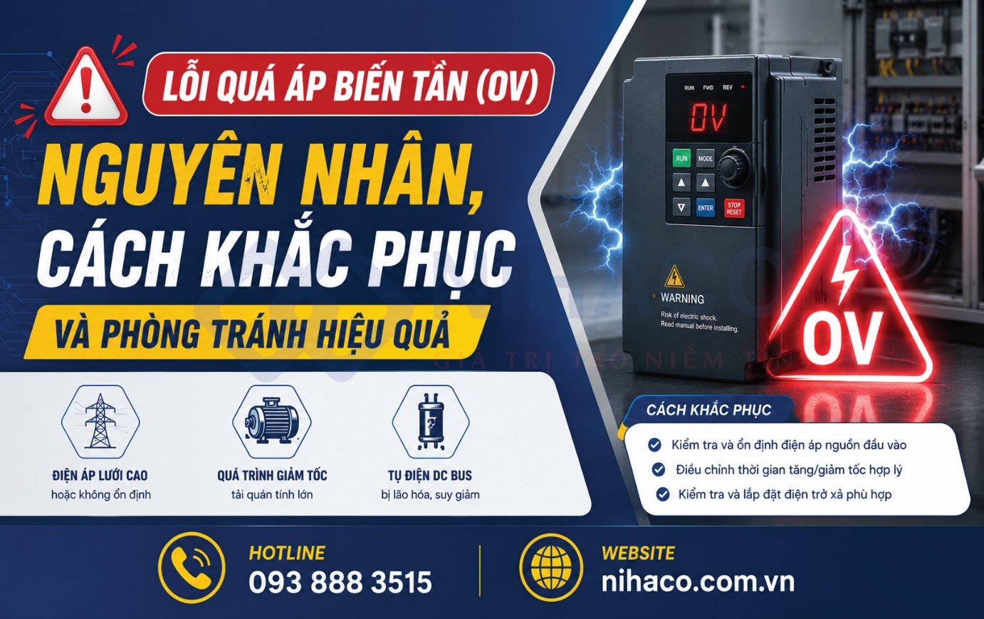 Biến tần lỗi OV (Quá áp) xử lý như thế nào?