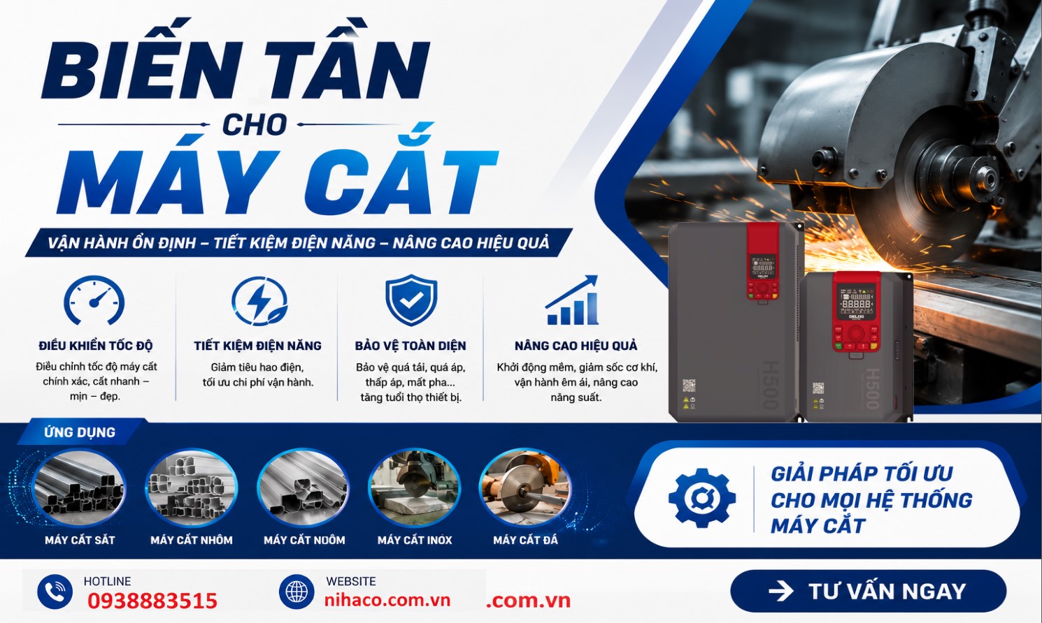 Biến Tần Cho Máy Cắt