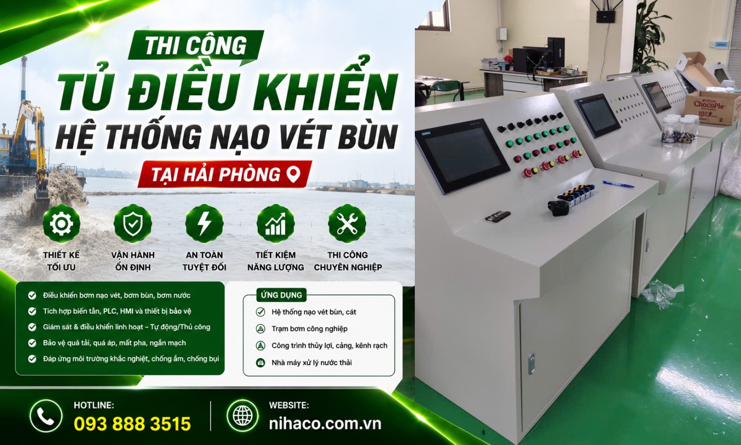 Thi Công Tủ Điều Khiển Hệ Thống Nạo Vét Bùn Tại Hải Phòng