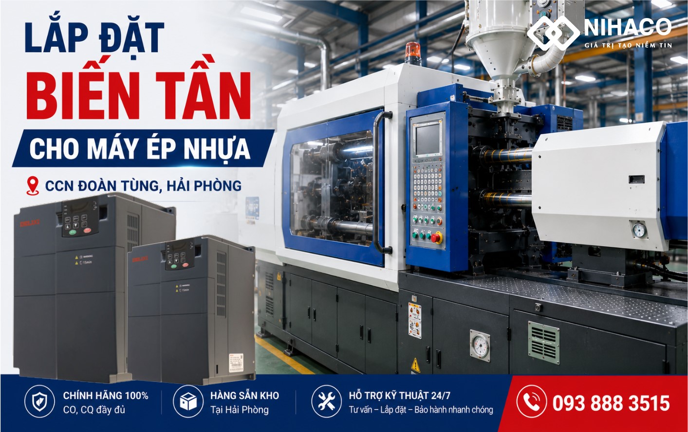 Lắp Đặt Biến Tần Cho Máy Ép Nhựa Tại CCN Đoàn Tùng – Hải Phòng