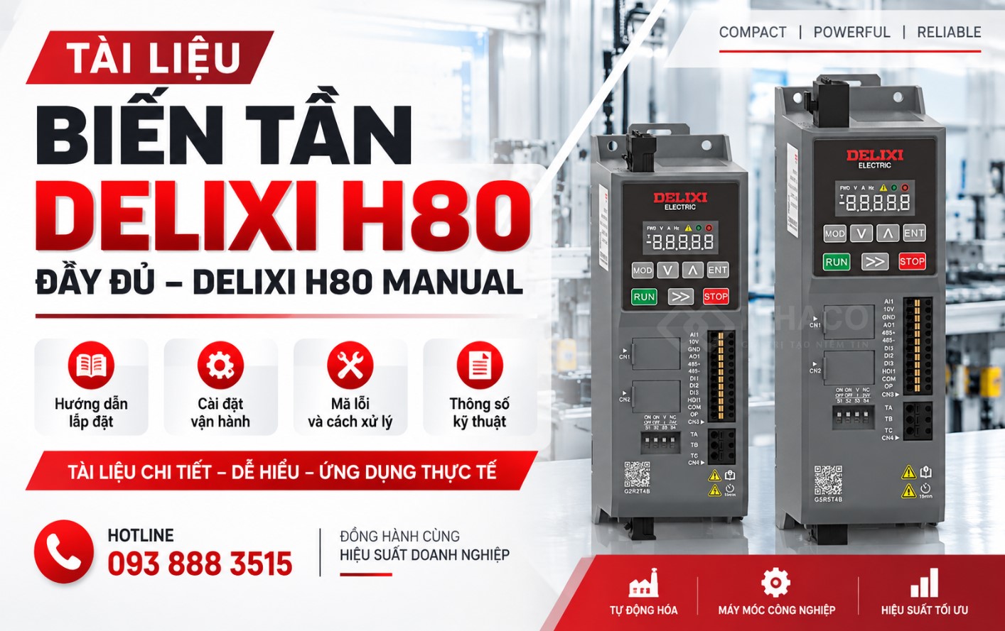 TÀI LIỆU BIẾN TẦN DELIXI H80 ĐẦY ĐỦ – DELIXI H80 MANUAL