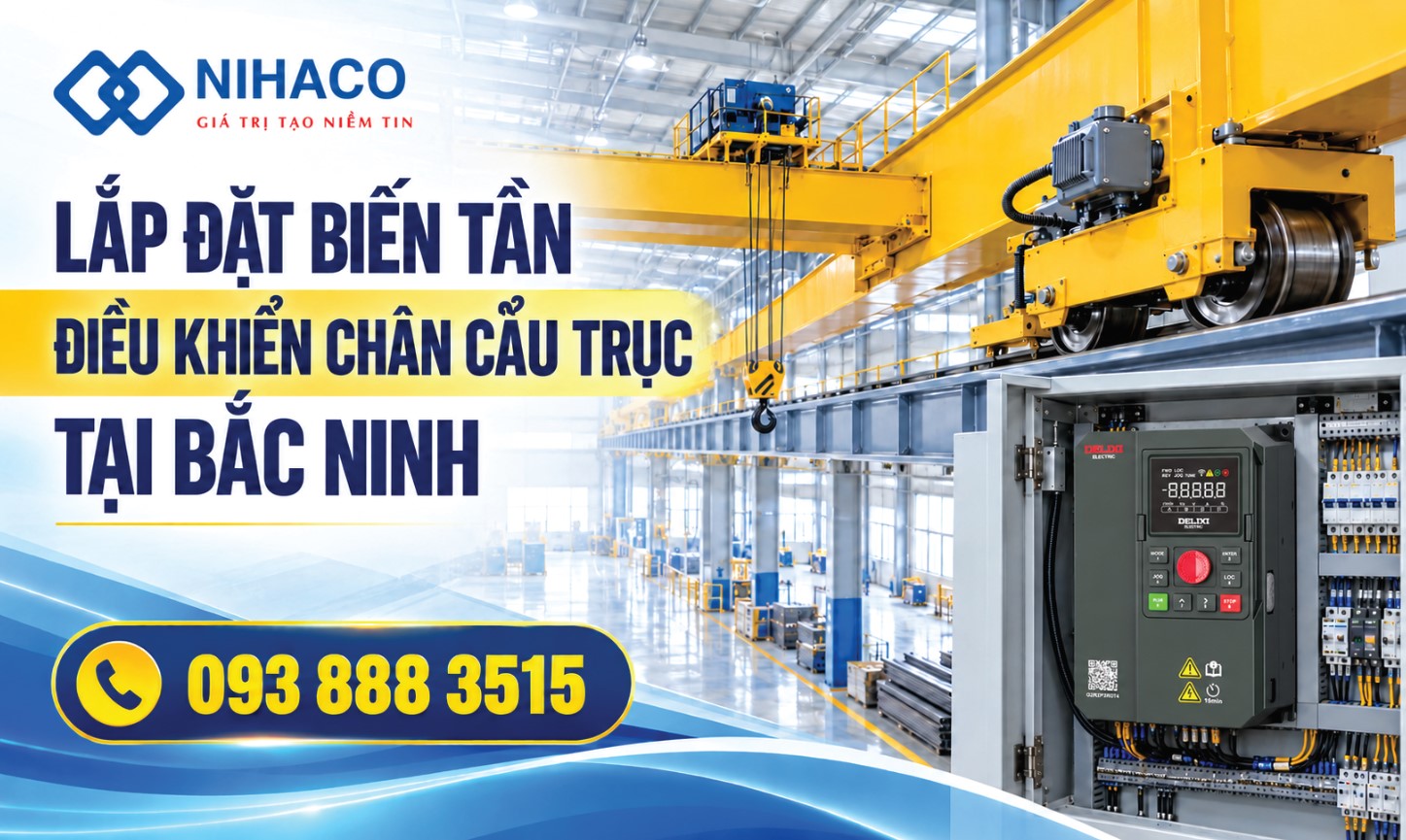 Lắp đặt biến tần điều khiển chân cẩu trục tại Bắc Ninh