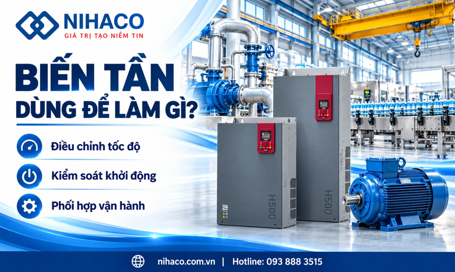 Biến tần dùng để làm gì? Công dụng và ứng dụng thực tế