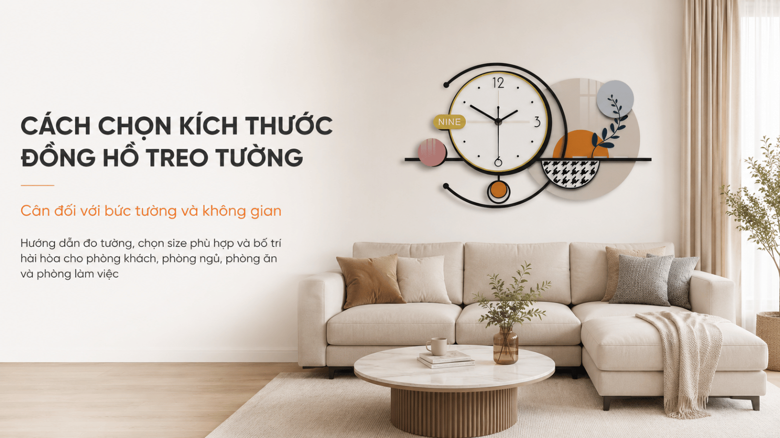 Cách Chọn Kích Thước Đồng Hồ Treo Tường Chuẩn Đẹp