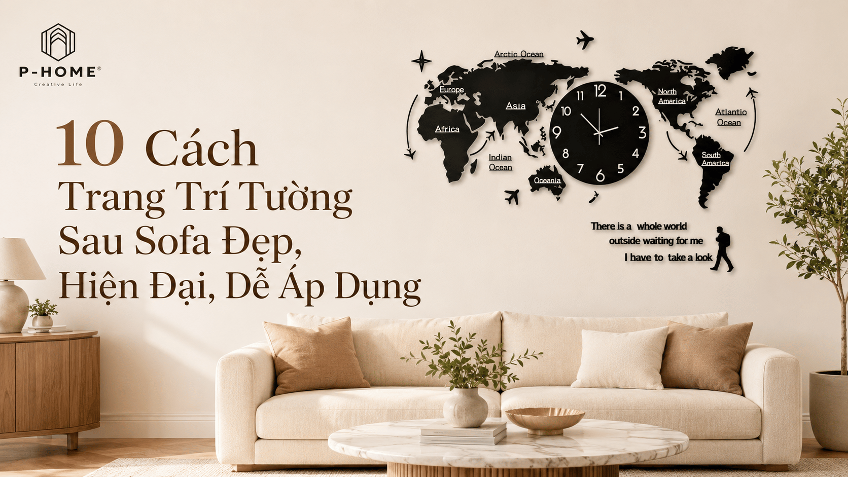 10 Cách Trang Trí Tường Sau Sofa Đẹp, Không Bị Trống Và Đơn Điệu