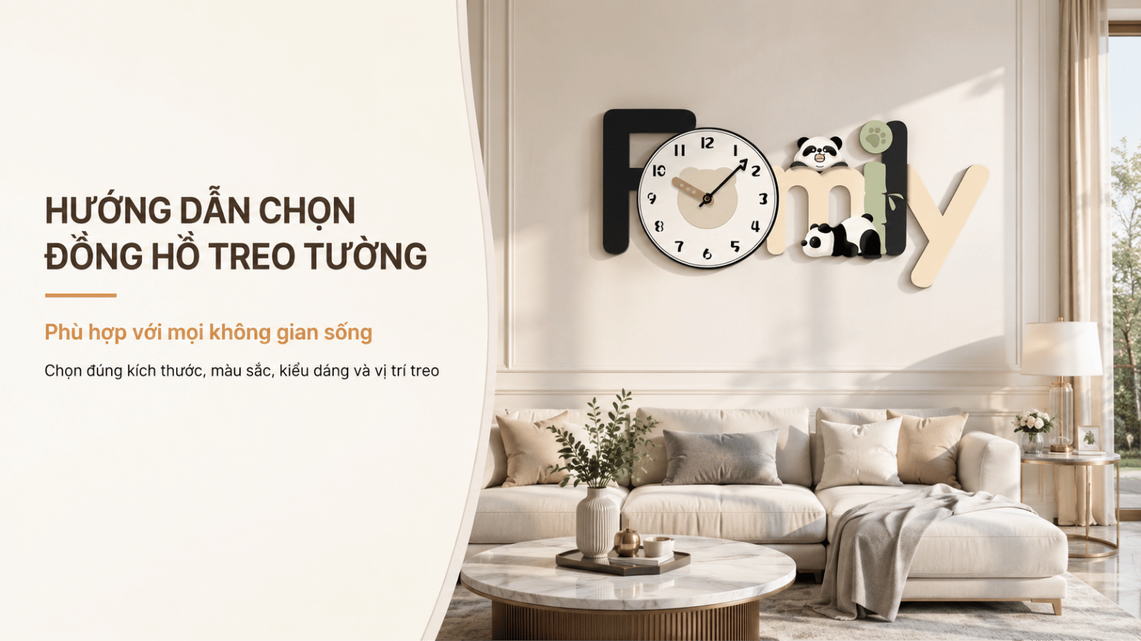 Hướng Dẫn Chọn Đồng Hồ Treo Tường Phù Hợp Với Mọi Không Gian