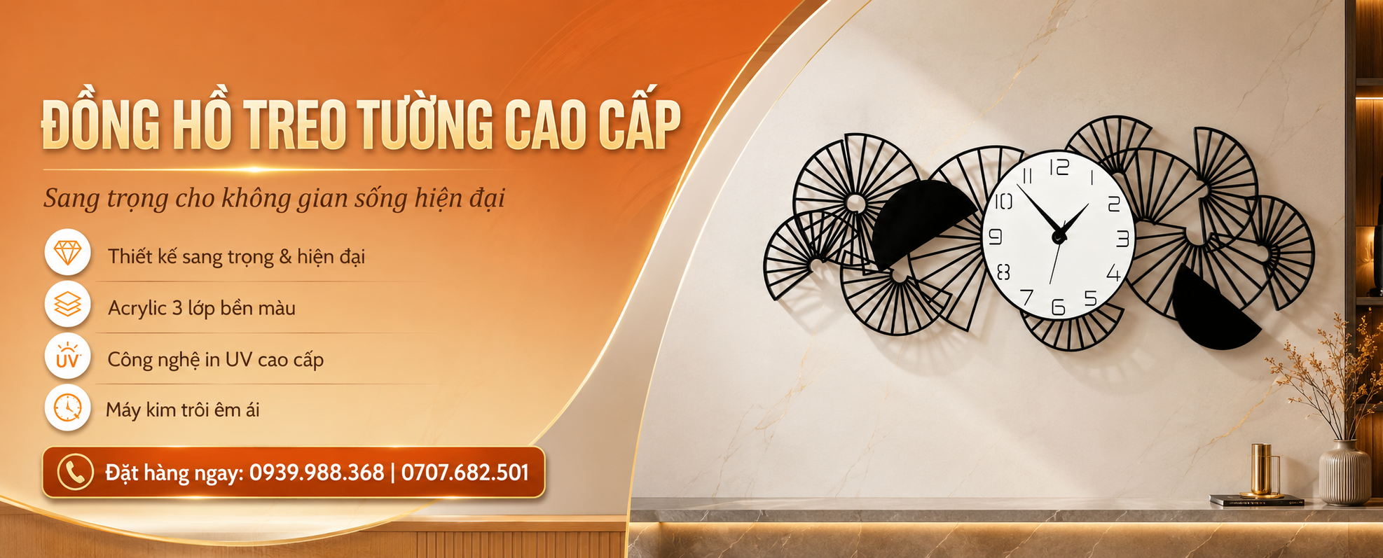 Đồng hồ treo tường cao cấp