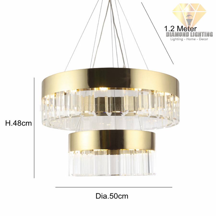Đèn chùm pha lê vòng đôi DPH170 rất phù hợp để làm đèn trang trí, trang trí phòng khách, trang trí bàn ăn và trang trí phòng ngủ cho ngôi nhà của bạn !