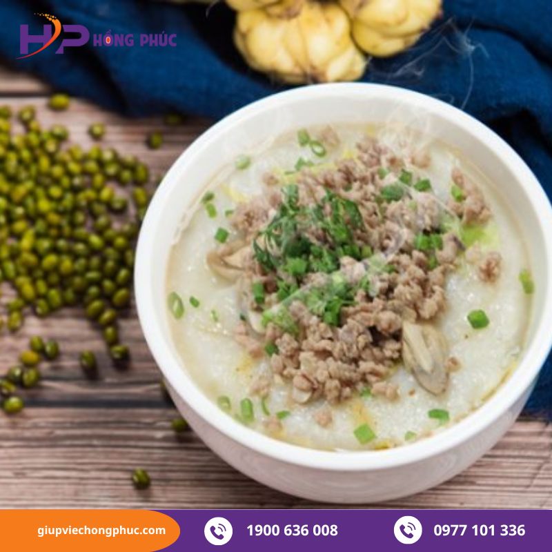 cách nấu cháo thịt bò bằm với đậu xanh