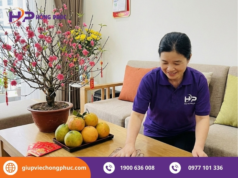 Giúp việc theo giờ ngày Tết