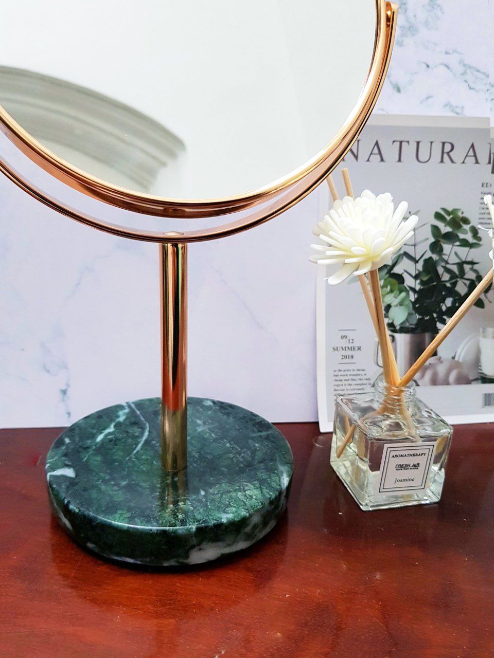 TABLE MIRROR WITH MARBLE BASE VIETNAM STONE IMPORT EXPORT JOINT STOCK