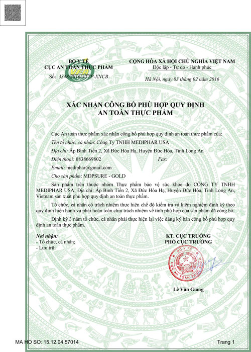 MDPSUREGOLD cho bé gầy yếu, biếng ăn