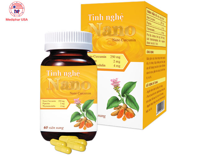Tinh nghệ Nano - Giảm viêm đau dạ dày, tá tràng, làm lành vết thương