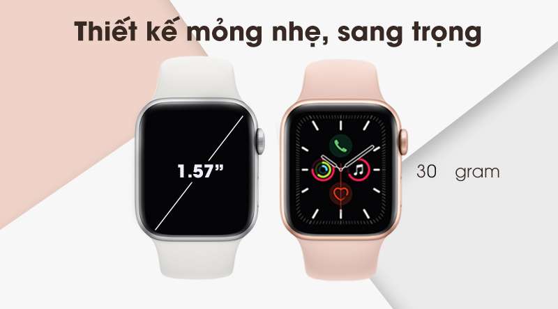 Apple Watch S5 44mm viền nhôm dây cao su