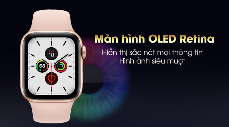 Apple Watch S5 44mm viền nhôm dây cao su