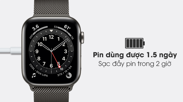 Apple Watch S6 LTE 44mm viền thép dây thép