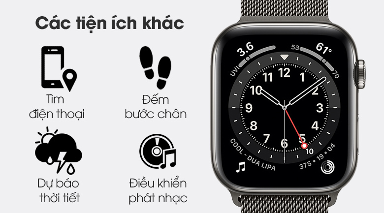 Apple Watch S6 LTE 44mm viền thép dây thép