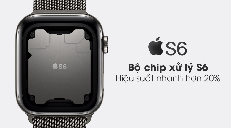 Apple Watch S6 LTE 44mm viền thép dây thép