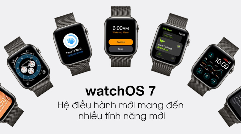 Apple Watch S6 LTE 44mm viền thép dây thép