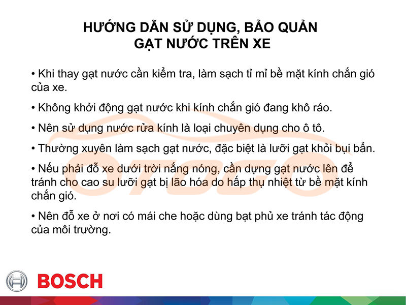 Cách bảo quản gạt nước trên ô tô