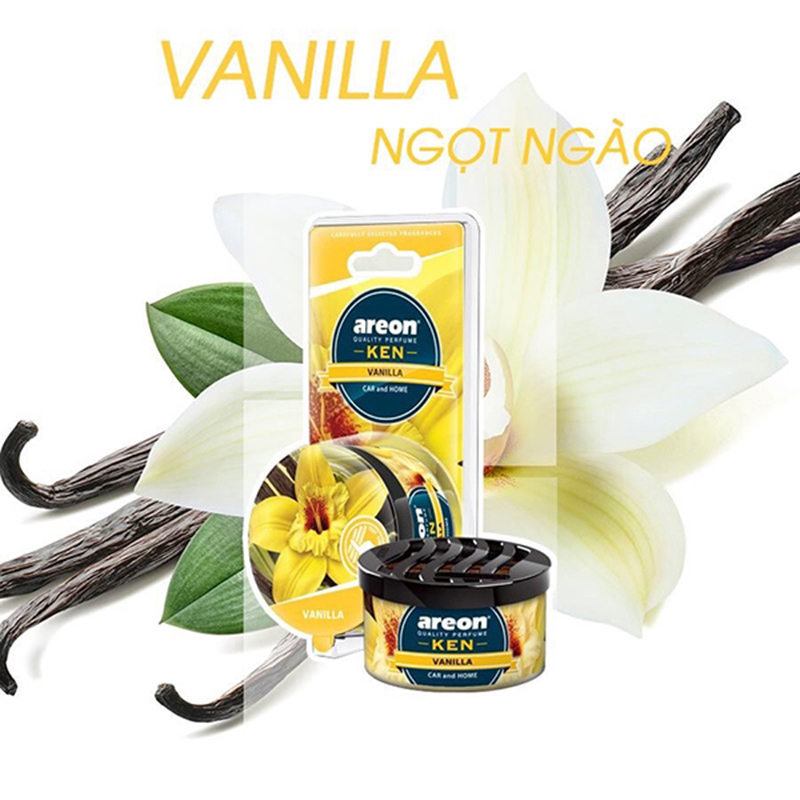 Sáp thơm ô tô hương vani – Areon Ken Vanilla ( Chính Hãng)