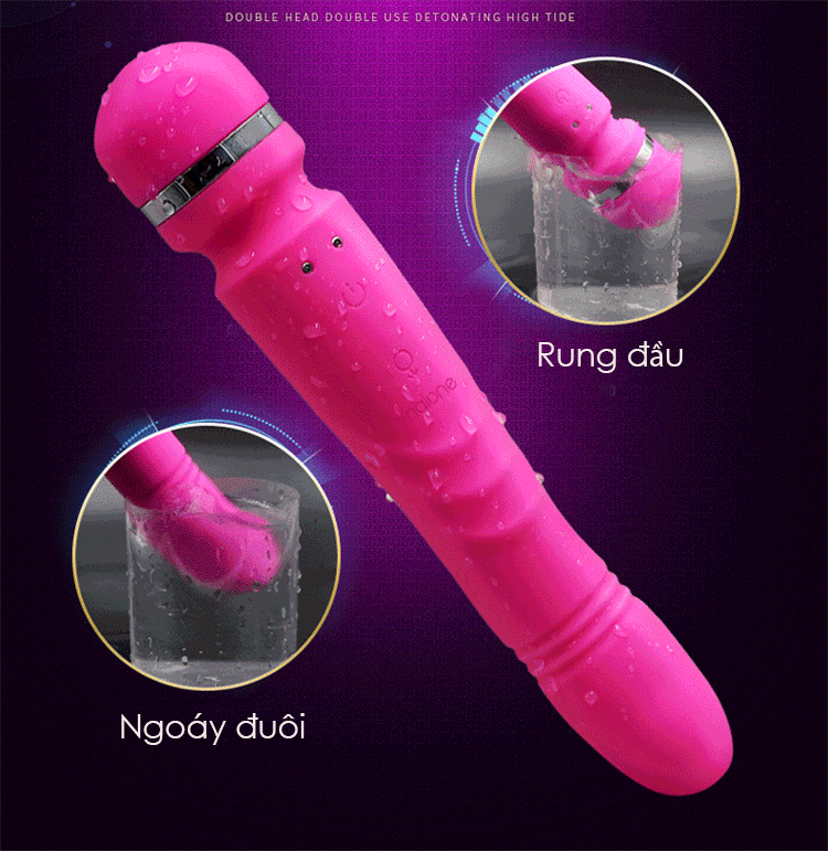 Dụng cụ kích dục 2 đầu rung ngoáy