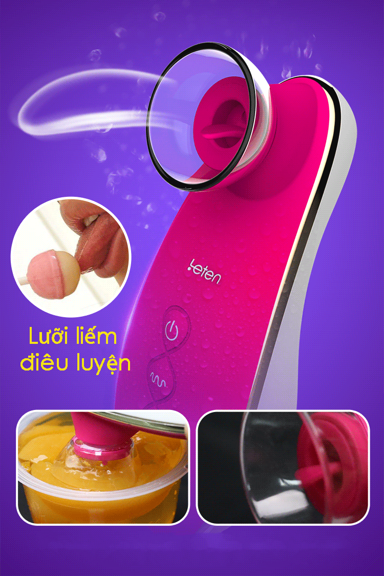 Đồ chơi vợ chồng lưỡi liếm rung hút leten