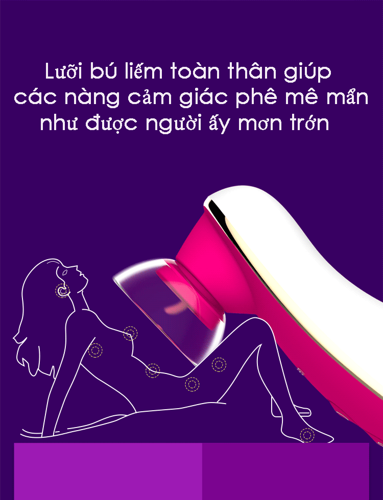Đồ chơi vợ chồng lưỡi liếm rung hút leten