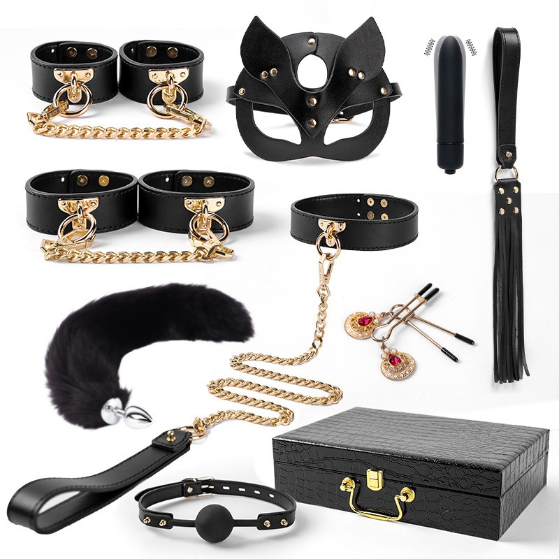 Bộ Đồ Chơi Bạo Dâm BDSM Cao Cấp Có Valy đựng