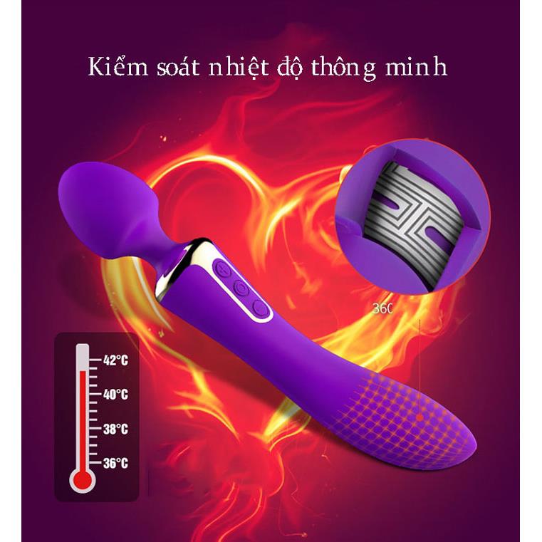 Chày rung massage AV 2 đầu ấm nóng - MX40